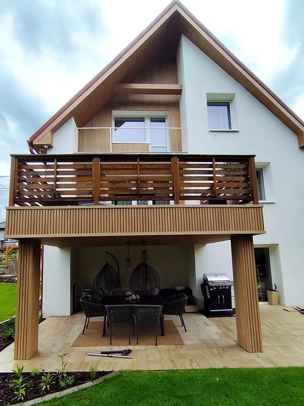 नेकोवूड आउटडोर दीवार पैनल अनुप्रयोग